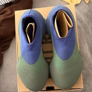 Yeezy Blue and Green Athletic Shoes